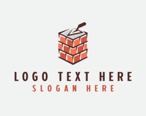 Carpentry - Trowel Bricklaying Masonry logo design