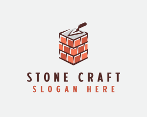 Trowel Bricklaying Masonry logo design