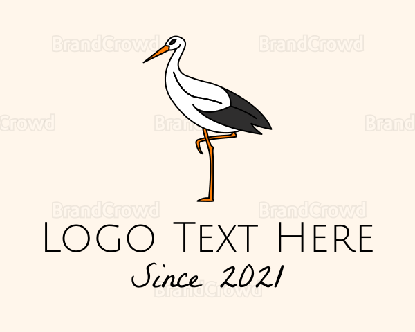 Wild Egret Bird Logo