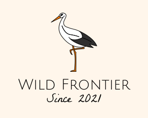 Wild Egret Bird  logo design