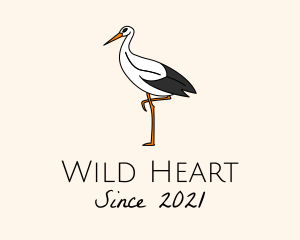 Wild Egret Bird  logo design