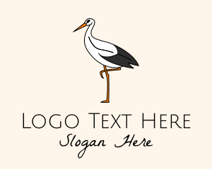 Wild Egret Bird  Logo