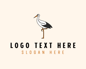 Animal - Wild Egret Bird logo design