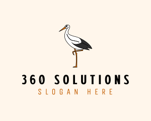 Wild Egret Bird  logo design