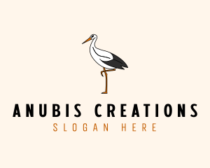 Wild Egret Bird  logo design