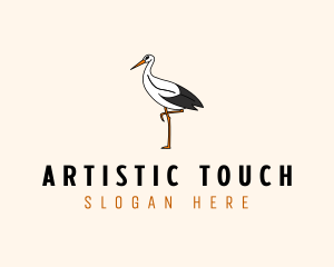 Wild Egret Bird  logo design