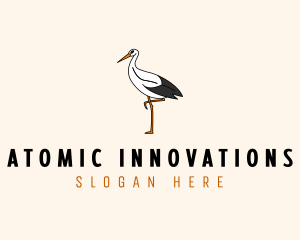 Wild Egret Bird  logo design