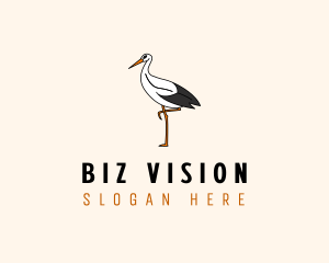 Wild Egret Bird  logo design