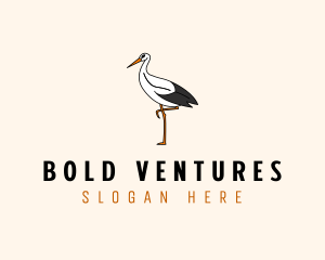 Wild Egret Bird  logo design