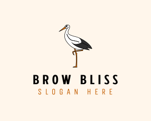 Wild Egret Bird  logo design