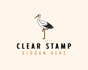 Wild Egret Bird  logo design