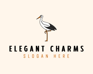 Wild Egret Bird  logo design