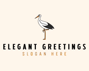 Wild Egret Bird  logo design