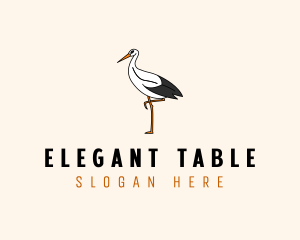 Wild Egret Bird  logo design