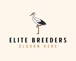 Wild Egret Bird  logo design