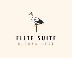 Wild Egret Bird  logo design