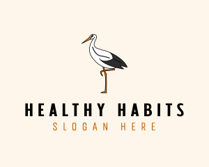 Wild Egret Bird  logo design