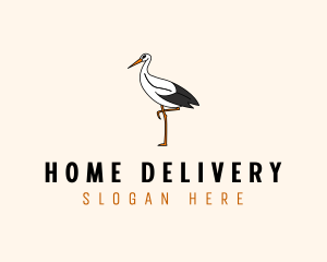 Wild Egret Bird  logo design