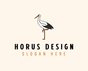 Wild Egret Bird  logo design