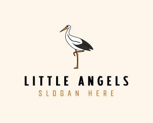 Wild Egret Bird  logo design