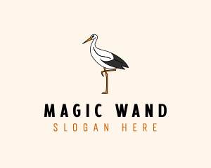 Wild Egret Bird  logo design