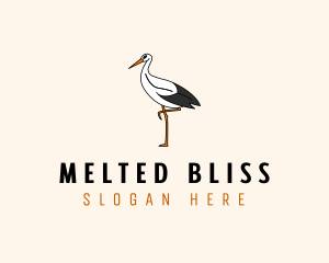 Wild Egret Bird  logo design