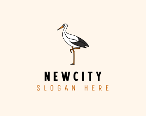 Wild Egret Bird  logo design