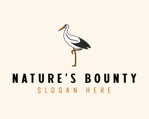 Wild Egret Bird  logo design