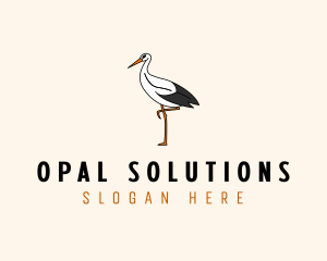 Wild Egret Bird  logo design