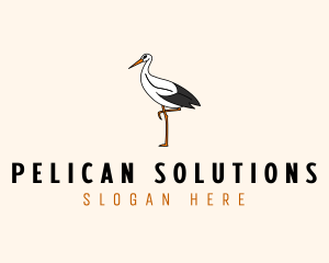 Pelican - Wild Egret Bird logo design