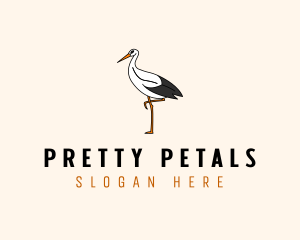 Wild Egret Bird  logo design