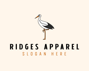 Wild Egret Bird  logo design