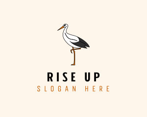 Wild Egret Bird  logo design