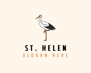 Wild Egret Bird  logo design