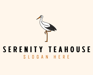 Wild Egret Bird  logo design