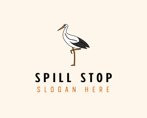 Wild Egret Bird  logo design