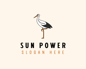 Wild Egret Bird  logo design