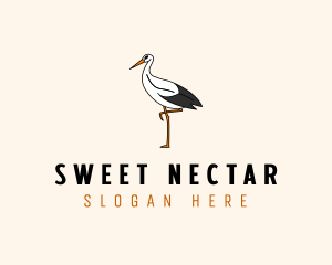 Wild Egret Bird  logo design