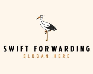 Wild Egret Bird  logo design