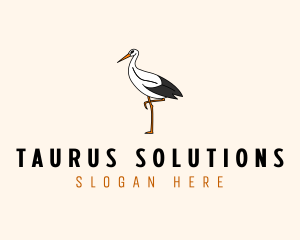 Wild Egret Bird  logo design