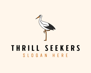 Wild Egret Bird  logo design