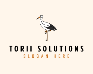 Wild Egret Bird  logo design