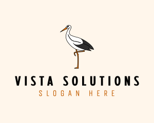 Wild Egret Bird  logo design