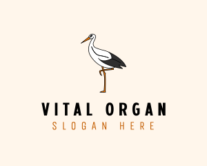 Wild Egret Bird  logo design