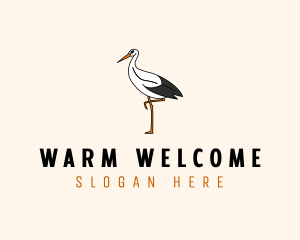 Wild Egret Bird  logo design