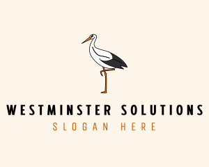 Wild Egret Bird  logo design