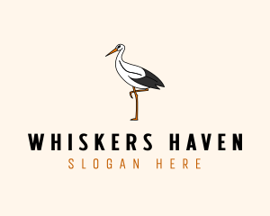 Wild Egret Bird  logo design