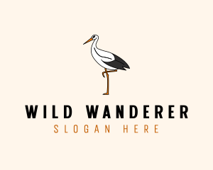 Wild Egret Bird  logo design