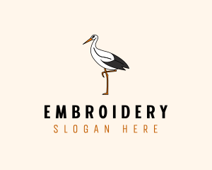 Wild Egret Bird  logo design