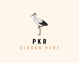 Wild Egret Bird  logo design